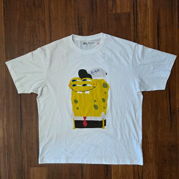 Uniqlo SpongeBob SquarePants Cactus Plant Flea Market T-Shirt Men's Large - Picture 2 of 3